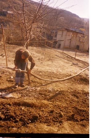 szőlőiskola öntözése