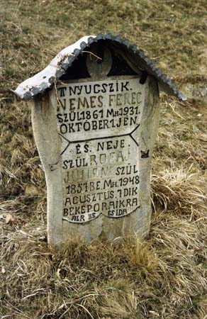 sírkő, unit. temető